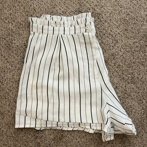 White with black stripe blazer shorts!